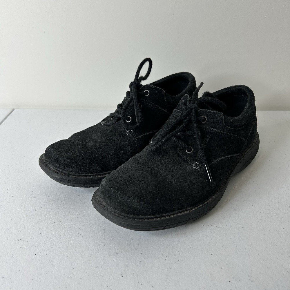 Merrell World Vue Mens Size 8 Black Suede Lace Up Shoes Casual J94053 Work